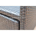 intreccio in rattan cubo con set da pranzo con struttura in alluminio